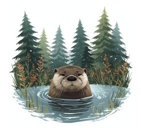 Otter in The Forest